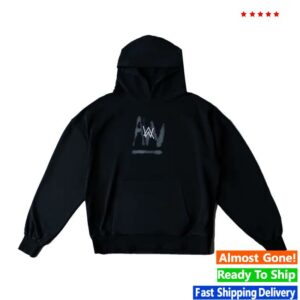 kenny Alan Walker Merch Store Faded Graffiti Hoodie Black