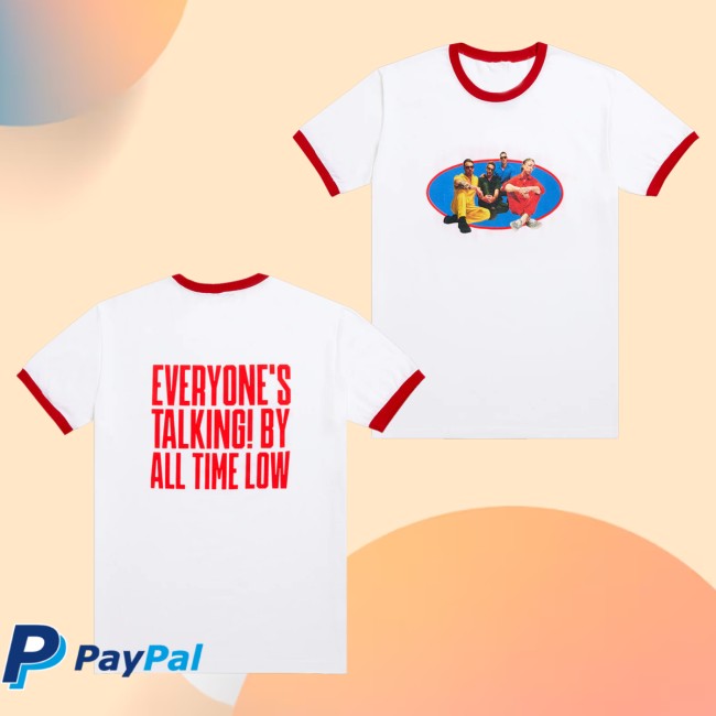 All Time Low Merch Everyone's Talking! Ringer Shirt 4 All Time Low Merch Everyone's Talking! Ringer Shirt