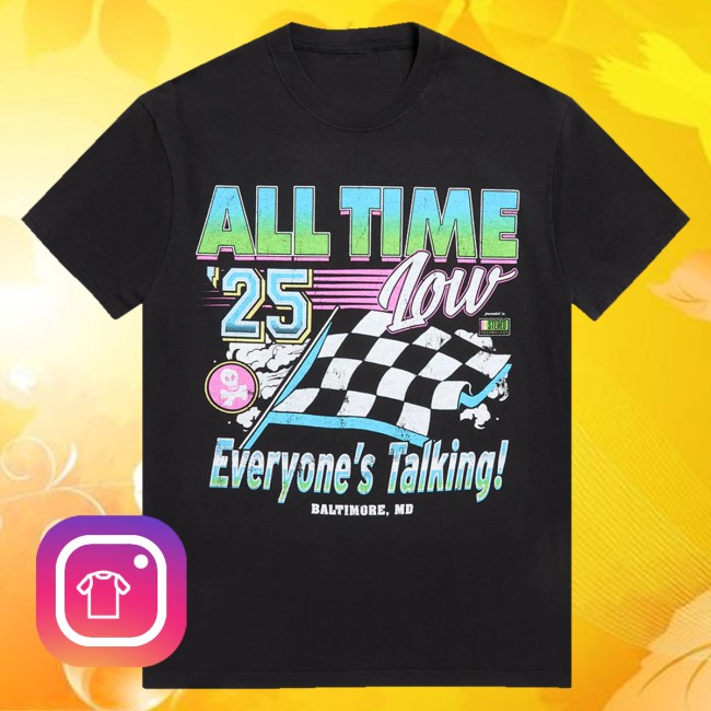 All Time Low Store Merch Everyone's Talking Racing Tee 2 All Time Low Store Merch Everyone's Talking Racing Tee