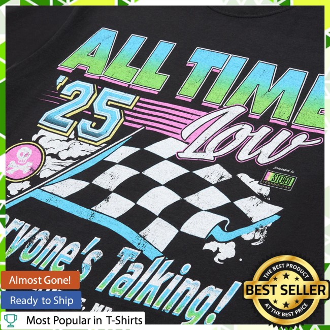 All Time Low Store Merch Everyone's Talking Racing Tee 3 All Time Low Store Merch Everyone's Talking Racing Tee