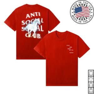 kenny Anti Social Social Club Store Merch Assc Glowing Horse Shirtss