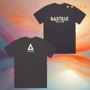 kenny Bastille Store Merch Bastille 100 Club Vintage Black Event Tee1