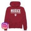 kenny Bigten Store Merch Theresa Ricci Rally Mens Red Indiana Hoosiers Nil Stacked Box Hooded Sweatshirt