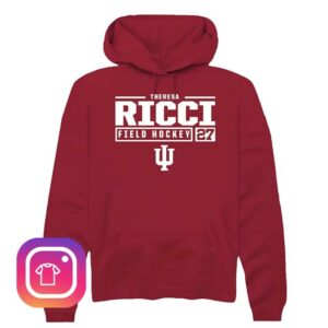 kenny Bigten Store Merch Theresa Ricci Rally Mens Red Indiana Hoosiers Nil Stacked Box Hooded Sweatshirt