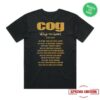 kenny Birdsrobe Merch Store Cog Walk The Line 2025 Tour T Shirt Blacka