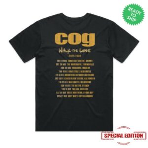 kenny Birdsrobe Merch Store Cog Walk The Line 2025 Tour T Shirt Blacka