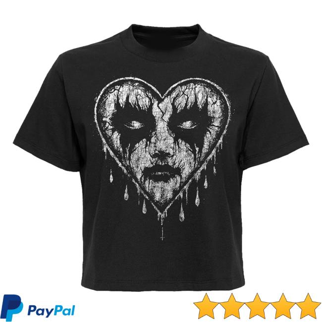 Blackcraft Cult Shop Merch Corpse Paint Heart T-Shirt 3 Blackcraft Cult Shop Merch Corpse Paint Heart T-Shirt