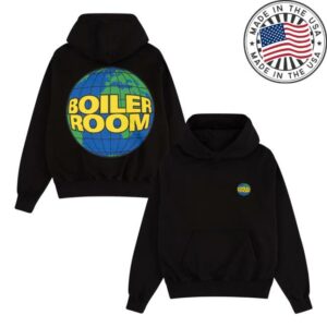 kenny Boiler Room Merch Store Globe Logo Hood Blackaa