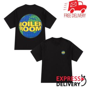kenny Boiler Room Merch Store Globe Logo T Shirt Blackaa