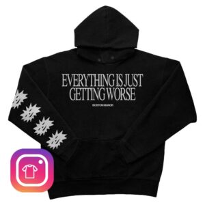 kenny Boston Manor Merch Worse Hoodie Black