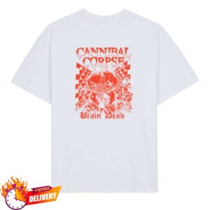 kenny Brain Dead Merch Store Brain Dead X Cannibal Corpse Splatter Brain Shirt White