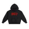 kenny Bsixtyseven Merch Store B67 Heavyweight Fleece Hoodie Black On Red Edition
