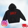 kenny Bsixtyseven Merch Store B67 Heavyweight Fleece Hoodie Black On Red Editiona