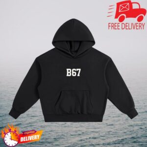 kenny Bsixtyseven Merch Store B67 Heavyweight Fleece Hoodie Black On White Edition