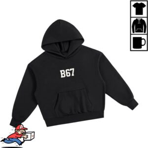 kenny Bsixtyseven Merch Store B67 Heavyweight Fleece Hoodie Black On White Editiona