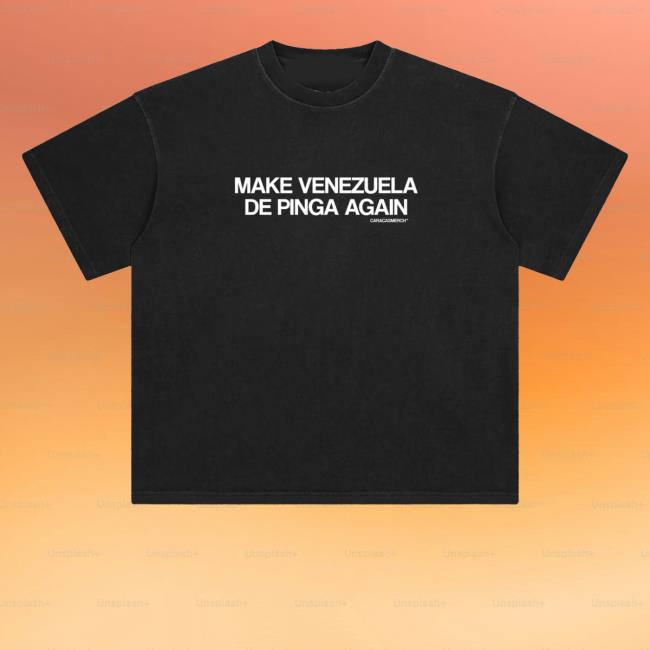 kenny Caracas Merch Shop Store Make Venezuela De Pinga Black Tee kenny Caracas Merch Shop Store Make Venezuela De Pinga Black Tee