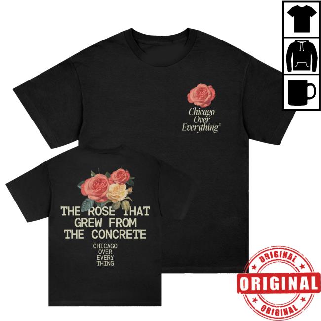 Chicago Over Everything Merch Shop Concrete Rose Tee 3 Chicago Over Everything Merch Shop Concrete Rose Tee