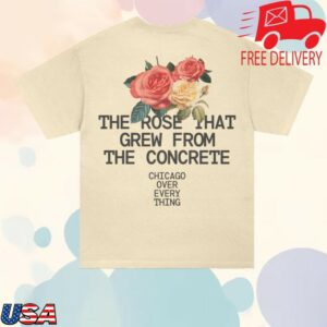 Chicago Over Everything Store Merch Concrete Rose Shirt Sand