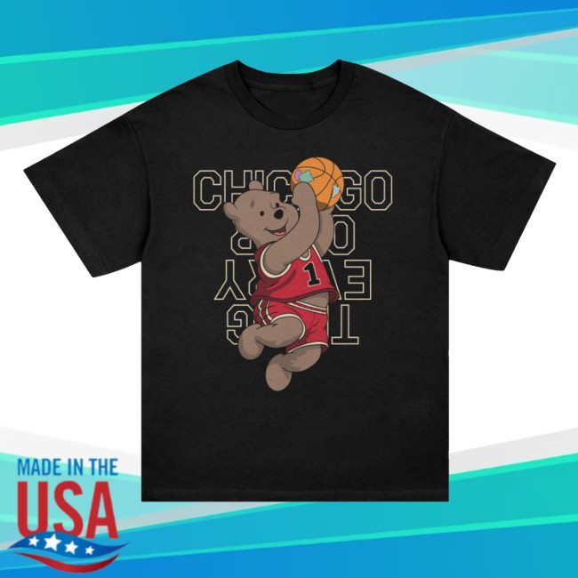 Chicago Over Everything Store Merch The Hooping Pooh Shirt Black 2 Chicago Over Everything Store Merch The Hooping Pooh Shirt Black