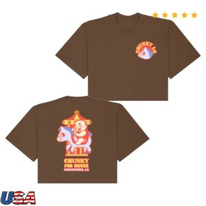 kenny Chunky Merch Chunky Baby Horse Carousel Cropped T Shirt Brown0 kenny Chunky Merch Chunky Baby Horse Carousel Cropped T Shirt Brown0