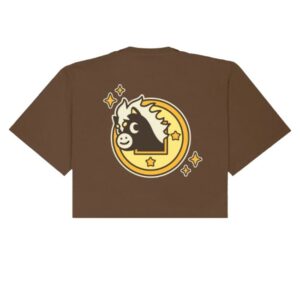 kenny Chunky Merch Chunky Lucky Horse Coin Cropped T Shirt Brown