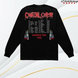 Death Mental Merch Store Cc European Tour 1993 Long Sleeve Shirt