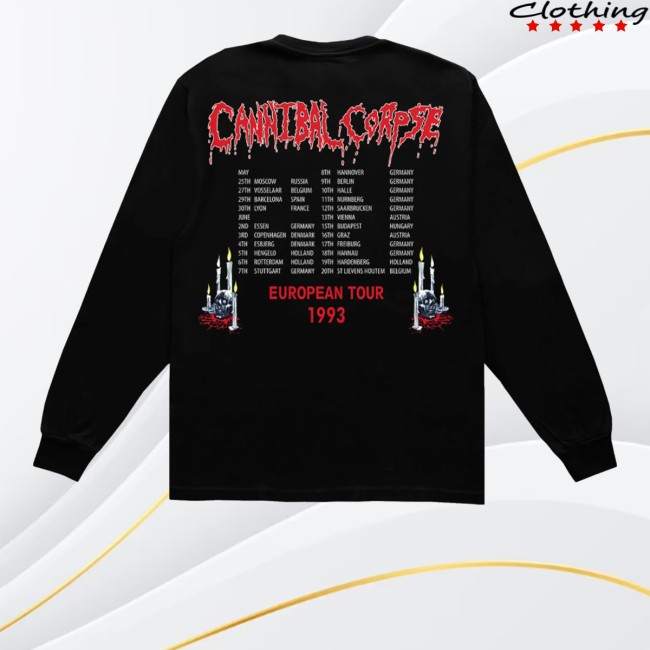 Death Mental Merch Store Cc European Tour 1993 Long Sleeve Shirt 3 Death Mental Merch Store Cc European Tour 1993 Long Sleeve Shirt