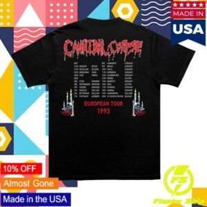 Death Mental Merch Store Cc European Tour 1993 Shirt