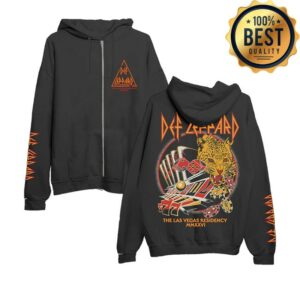 kenny Def Leppard Merch Store Live Las Vegas Zip Hoodiess kenny Def Leppard Merch Store Live Las Vegas Zip Hoodiess