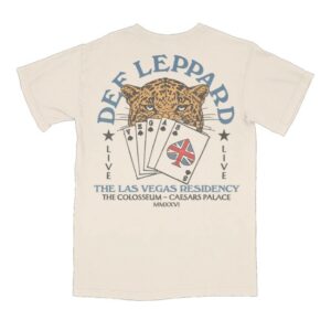 kenny Def Leppard Merch Store The Las Vegas Residency Card Shirt