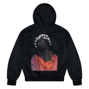 kenny Denim Tears Merch Store Crown Of Cotton Black Madonna Reversible Zip Hoodie Blacka