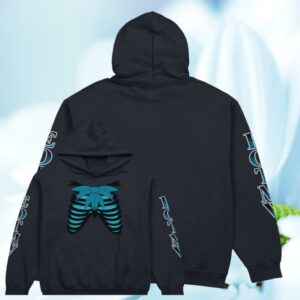 kenny Derpy Horse4 Merch Death Horse Ribcage Hoodie Blue