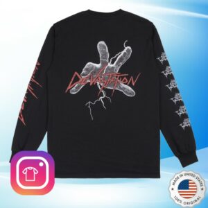 kenny Disaster Records Merch Store Iron Voltage Devastation Bl Long Sleeve Shirt