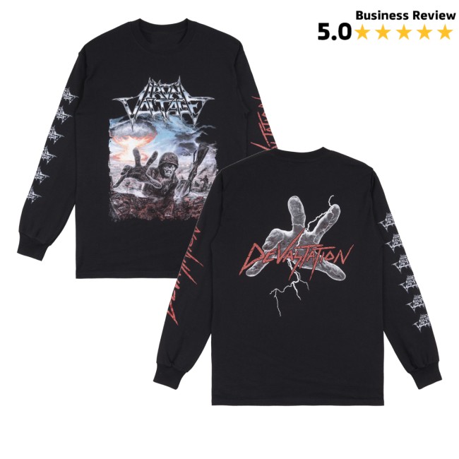 kenny Disaster Records Merch Store Iron Voltage Devastation Bl Long Sleeve Shirtss