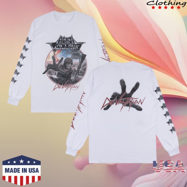 kenny Disaster Records Merch Store Iron Voltage Devastation Wh Long Sleeve Shirtss