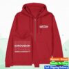 kenny Eurovision Song Contest Merch Shop Repeat Logo Zip Thru Hoodie Red
