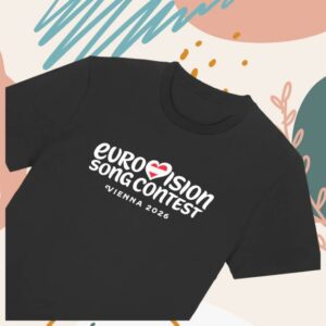 kenny Eurovision Song Contest Merch Shop Vienna Logo T Shirt Blackw