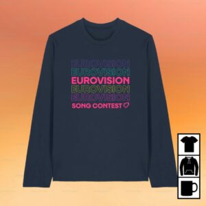 kenny Eurovision Song Contest Merch Store Repeat Logo Long Sleeve Navy