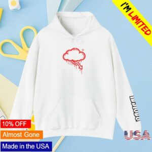 kenny Gavin Prophet Merch Store Radical Red Graffiti Crash Cloud Hoodie