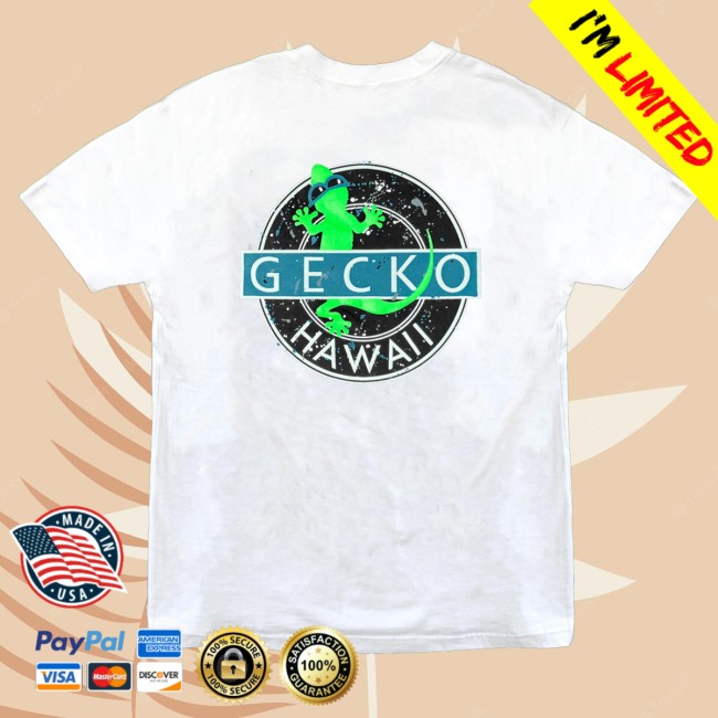 Gecko Hawaii Merch Vinyl Future Shock White Tee 3 Gecko Hawaii Merch Vinyl Future Shock White Tee