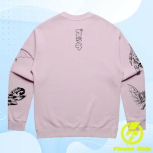 kenny Godzilla Merch Store Godzilla Kaiju Print Sweatshirt Light Pink