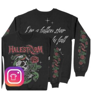 Halestorm Merch Shop Store Halestorm Fallen Star Crewneck Sweatshirt