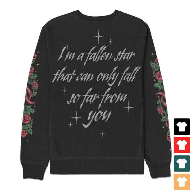 Halestorm Merch Store Fallen Star Crewneck Sweatshirt Black 3 Halestorm Merch Store Fallen Star Crewneck Sweatshirt Black