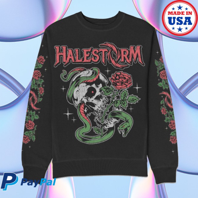 Halestorm Merch Store Fallen Star Crewneck Sweatshirt Black 4 Halestorm Merch Store Fallen Star Crewneck Sweatshirt Black