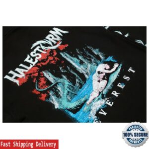 Halestorm Rocks Merch Everest Zip Up Hoodie Black