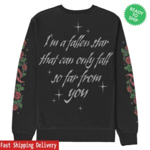 Halestorm Rocks Merch Fallen Star Crewneck Sweatshirt Black