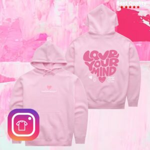 kenny Happiness Project Merch Love Your Mind Hoodie Pink Peony0