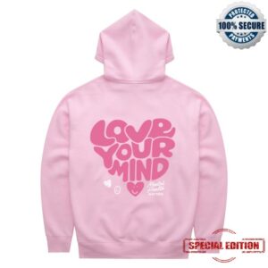 kenny Happiness Project Merch Love Your Mind Hoodie Pink Peony1