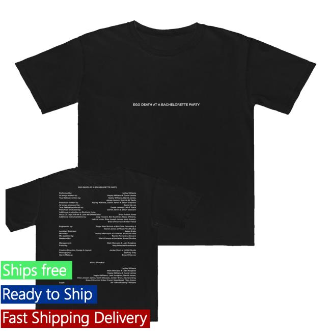 Hayley Williams Merch Shop Credits Black Tee Shirt 3 Hayley Williams Merch Shop Credits Black Tee