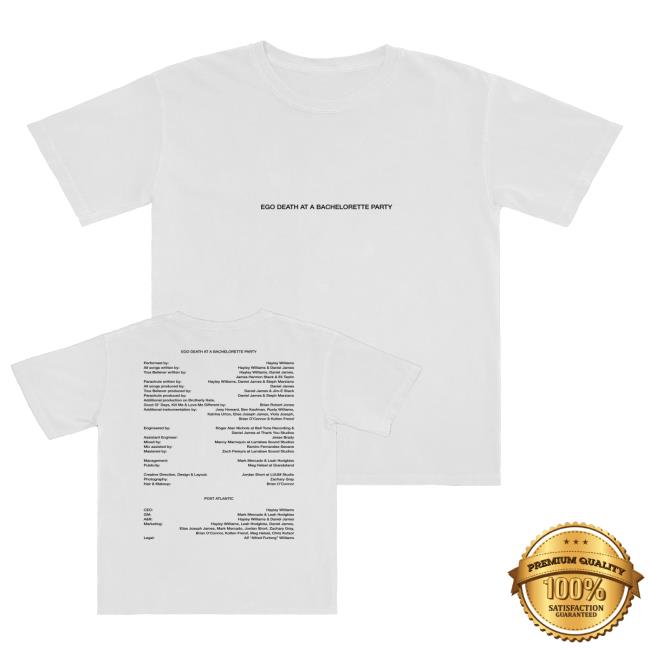 Hayley Williams Merch Shop Credits Tee 3 Hayley Williams Merch Shop Credits White Tee